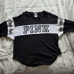VS PINK Top - Black and White with Sequins - Large